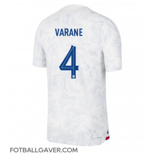 Frankrike Raphael Varane #4 Fotballklær Bortedrakt VM 2022 Kortermet